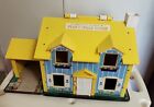 Vintage Fisher Price Little People 1969 Yellow Blue Family House Only