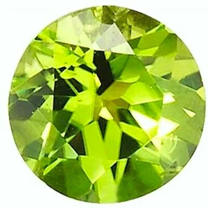 PERIDOT ROUND CUT GEM LIME GREEN PAKISTAN FACETED NATURAL GEMSTONE LOOSE NICE AA - Picture 1 of 7
