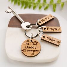 Personalised 'This Daddy Belongs To...' Keyring, Father’s Day Gifts, Grandad