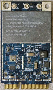 Scheda Wireless WIFI Airport Originale Per Macbook A1181 A1260 A1226 AR5BXB72 - Photo 1/1