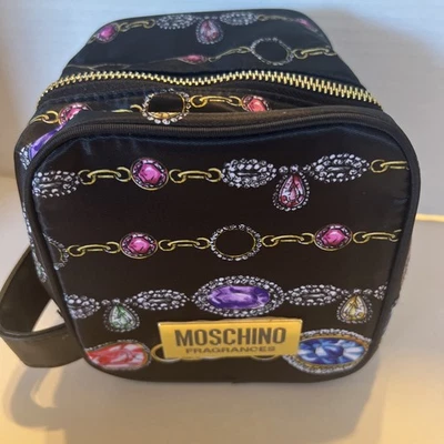 Moschino ароматы черный драгоценности квадратный косметики Catchall нейлона мешок новый - Изображение 1 из 4