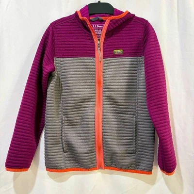 L.L. Bean Kids' Airlight Jacket Purple with Orange Trim Sz 10/12 - Image 1 of 4