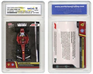 2025 F1 Topps Now LEWIS HAMILTON Ferrari HISTORIC Record Card #69 GEM-MINT 10 - Picture 1 of 4