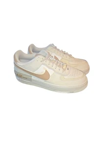Nike CI0919-116 Air Force 1 Shadow White & Mauve Leather Women's Sneakers Sz 10 - Picture 1 of 10