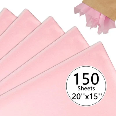 GITMIWS 150 Sheets Pink Tissue Paper Bulk for Gifts, 20''x15'' Gift C-Pink  - Image 1 of 4