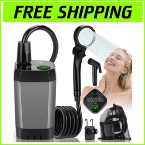 150-Minute Rechargeable Camping Shower with Intelligent LED Temperature Display - Picture 1 of 9