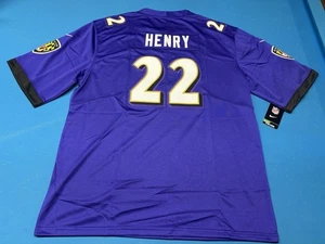 Nuova maglia nera adulto XXXLarge Derrick Henry Baltimore Ravens #22 - Foto 1 di 5