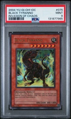 2004 Yu-Gi-Oh! Black Tyranno Invasion of Chaos IOC Unlimited Ultra Rare PSA 9 - image 1 of 2