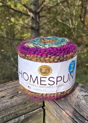 LION BRAND HOMESPUN STRIPES YARN 1 SKEIN Cinco De Mayo 6 OZ 185 YARDS - Image 1 of 4