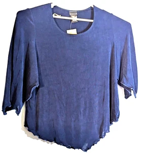 Citiknit 1X Damen Blau Weiche Tunika Neu mit Etikett - Bild 1 von 4
