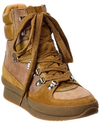 Isabel Marant Brendty Canvas & Suede Hiking Boot Women's Brown 36 - Image 1 of 4