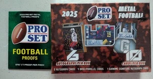 2025 LEAF PRO SET METAL FOOTBALL SEALED HOBBY BOX - 6 Autos + 1 Bonus Proof Pack - Picture 1 of 1