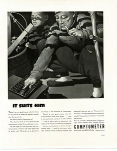 1940 Comptometer Adding Calculating Machines Chinese Abacus Vintage Print Ad - Picture 1 of 1