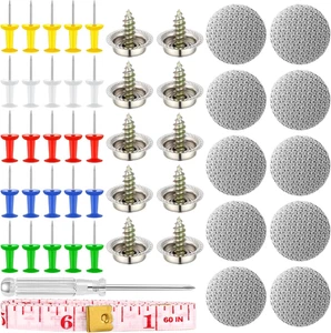 65 Pezzi Kit Riparazione Cielo Auto, Riparazione Automobilistica Rivetti Pulsant - Foto 1 di 12