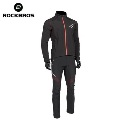 ROCKBROS Invierno Ciclismo Chaqueta Pantalón Conjunto para Hombres Térmico Polar Chaqueta a Prueba de Viento  Foto 1 de 4