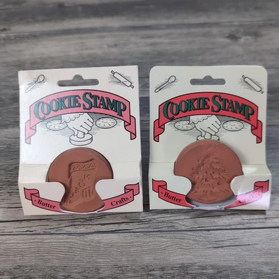 2 Fox Run Buttercraft's Galletas Sello Artesano Medias y Árbol de Navidad NUEVO  Foto 1 de 4