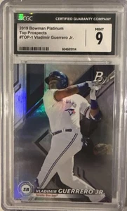 2019 Bowman Platinum #TOP-1 Vladimir Guerrero Jr. Top Prospects CGC 9 Mint - Picture 1 of 2