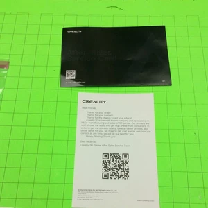 Creality Ender 3 (Pro) 3D Printer Warranty Book - Picture 1 of 2