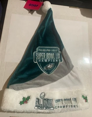 Chapéu de Natal Philadelphia Eagles Super Bowl LIX Champions Papai Noel - Imagem 1 de 4