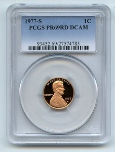 1977 S 1C Lincoln Cent Proof PCGS PR69DCAM - Picture 1 of 1