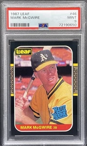 1987 LEAF Mark McGwire Rookie RC #46 Athletics PSA 9 - Picture 1 of 2