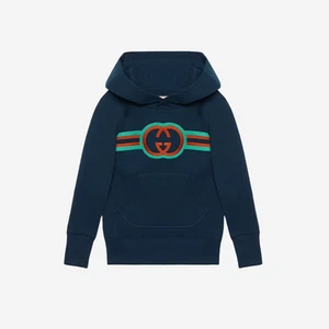 (Kids) Gucci Cotton Sweatshirt with Embroidery Blue - Picture 1 of 1