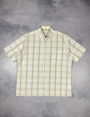 Camisa vintage de manga corta con botones a cuadros Yves Saint Laurent para hombre XL Foto 1 de 4