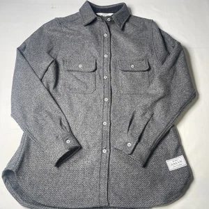 Camisa chamarra de lana para mujer Anian gris jaspeado mediana - Imagen 1 de 9