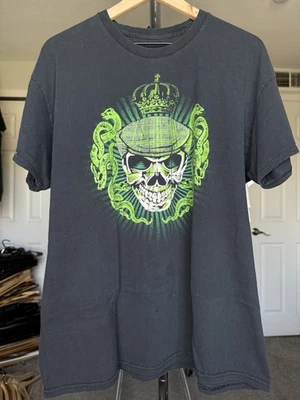 Camisa grande negra vintage Y2K calavera tribal grunge punk emo streetwear Foto 1 de 4