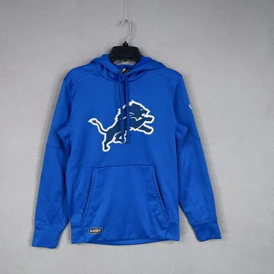 Sudadera con Capucha Detroit Lions Para Hombres Pequeña Azul NFL Fútbol New Era Polar Pullover Foto 1 de 4