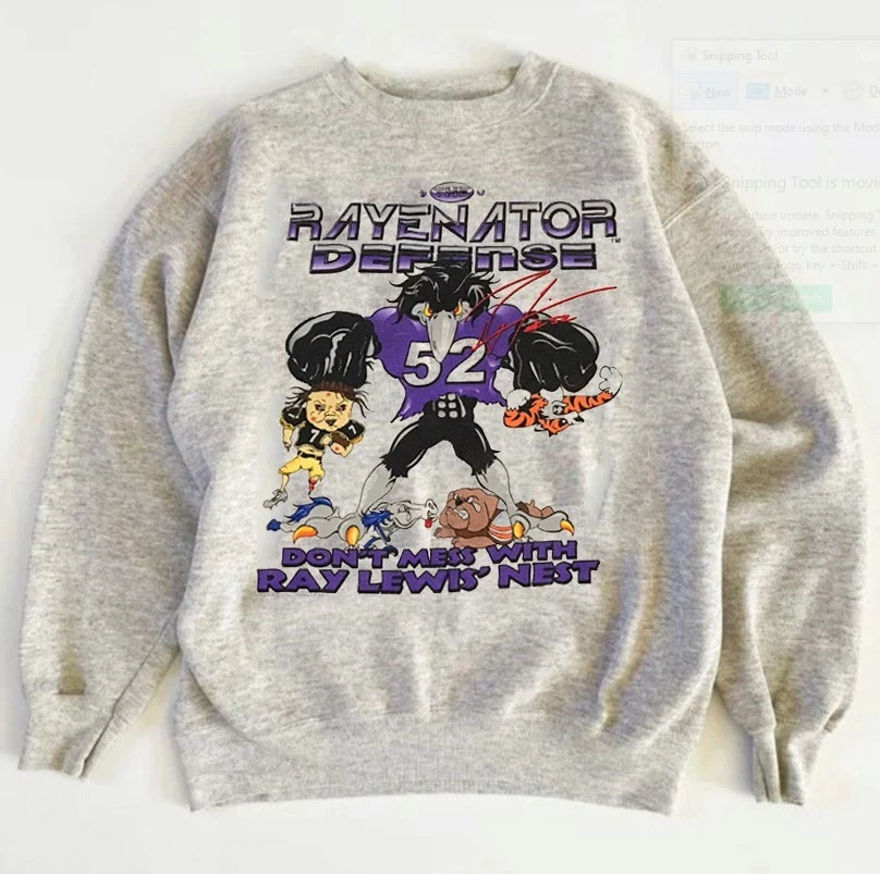 Ray Lewis The Rayenator Baltimore Ravens graphic Sweatshirt KV23747 - Image 1 of 1