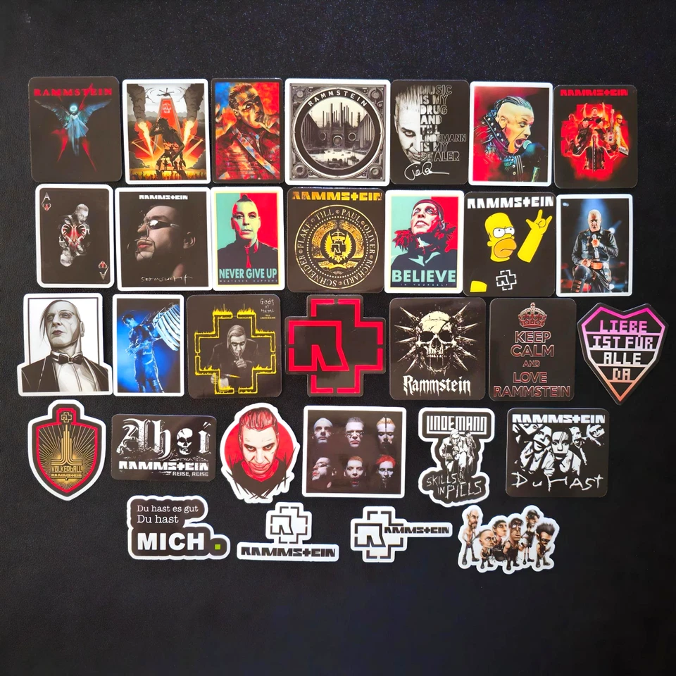 Rammstein Stickers Du hast German Heavy Metal Band Till Lindemann Industrial Alt