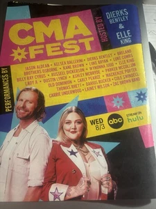2022 Original Printwerbung für CMA FEST DIERKS BENTLEY UND ELLE KING 8 X11 - Bild 1 von 8