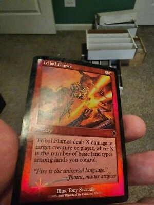 Invasion  MTG  FOIL  Tribal Flames  Magic - Image 1 of 2