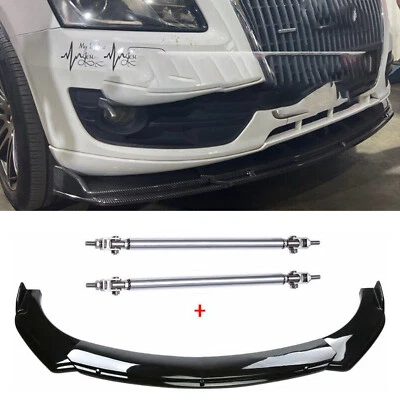 For Audi Q5 2009 Front Bumper Lip Spoiler Splitter Diffuser Body Kit Strut Rods Foto 1 de 4