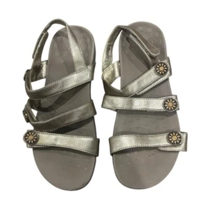 Vionic Cathy Sandals Gold Adjustable Strappy Slingback Sandals Womens 6 - Picture 1 of 4