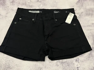 GAP Womens Soft Black Summer Shorts Denim Petite 24 P new - Picture 1 of 5