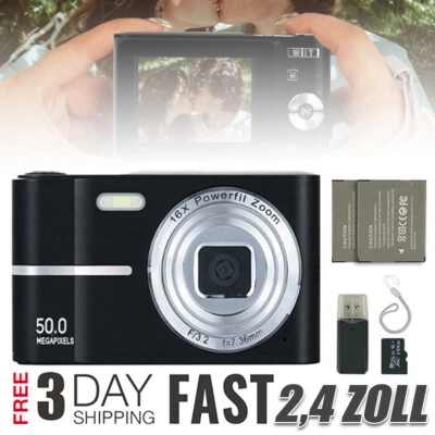 Digitalkamera Fotokamera HD 50MP Fotoapparat Digitalkamera 16X Digitalzoom - Bild 1 von 4