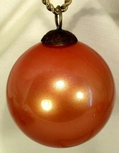 VINTAGE-NEW Bronze Kugel Ball Mouth Blown Art Glass Christmas Ornament Poland - Bild 1 von 5