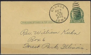 Postal Stationery United States, 1932. George to Forest Park.    - Picture 1 of 3