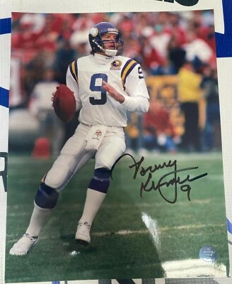 Foto firmada por Tommy Kramer 8x10 #4 Minnesota Vikings NFL CHOF NB autógrafos certificado de autenticidad Foto 1 de 4