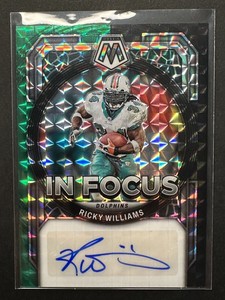 2023 Mosaic Choice Ricky Williams In Focus Autographed Black/Green 10/25 Rare!!