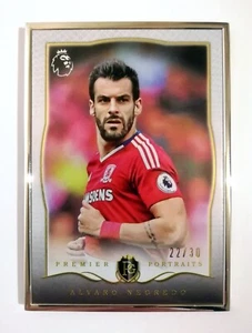 2016 2017 Topps Premier Gold ALVARO NEGREDO Middlesbrough Portraits Silver /30 - Picture 1 of 11