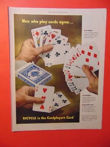1947 BICYCLE the Cardplayer's Card art print ad - Picture 1 of 1