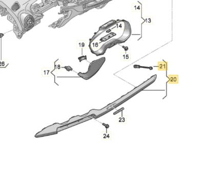 Nuevo Genuino Audi Q2 Pasajero Lado Plateado Aluminio Cepillado Tablero Borde RHD Foto 1 de 4