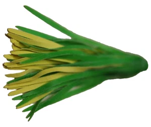 Lot de 10 jupes de pêche en caoutchouc vert jaune de luxe - Photo 1 sur 1