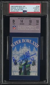 Doug Williams SIGNED Super Bowl XXII 22 Ticket SB XXII MVP PSA 10 AUTOGRAPH - Picture 1 of 2