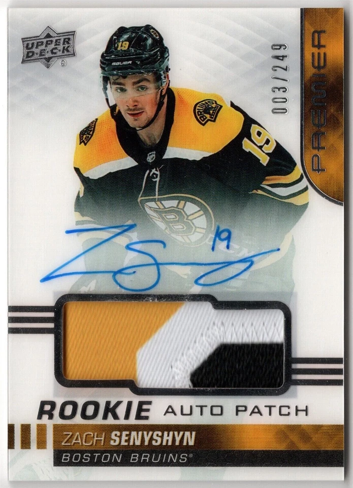 2020-21 Upper Deck Premier 2019-20 Rookie Auto Patch ZACH SENYSHYN AR-ZS 249 RPA - Image 1 of 1