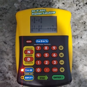 Educational Insights See 'n' Solve Fraction Calculator Math Learning Tool TESTED - Picture 1 of 4