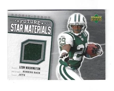 Leon Washington 2006 UD Rookie Debut Future Star Mat.Cd, #FSM-LW                 - Image 1 of 2